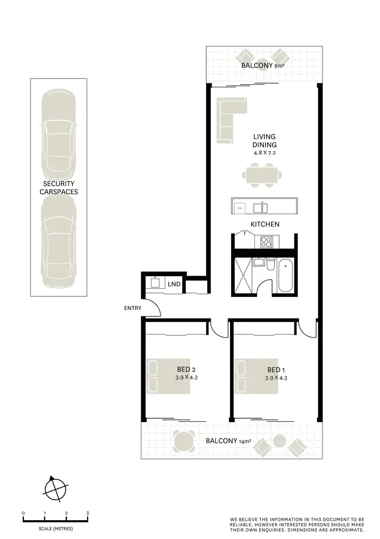 Floorplan of Homely apartment listing, 804/3 Kings Cross Road, Darlinghurst NSW 2010