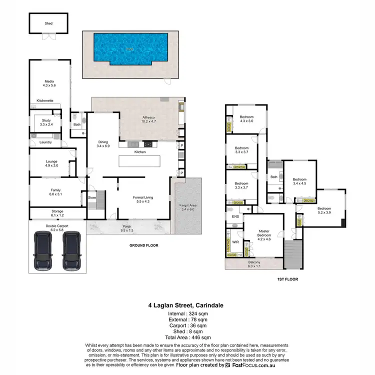 Floorplan of Homely house listing, 4 Laglan Street, Carindale QLD 4152