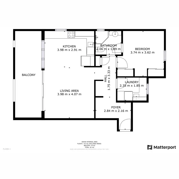 Floorplan of Homely unit listing, 8/134 Sixth Avenue, Inglewood WA 6052