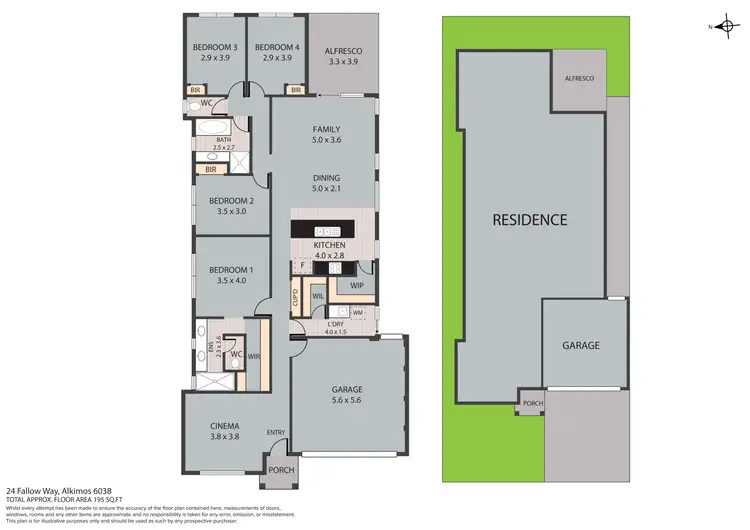Floorplan of Homely house listing, 24 Fallow Way, Alkimos WA 6038