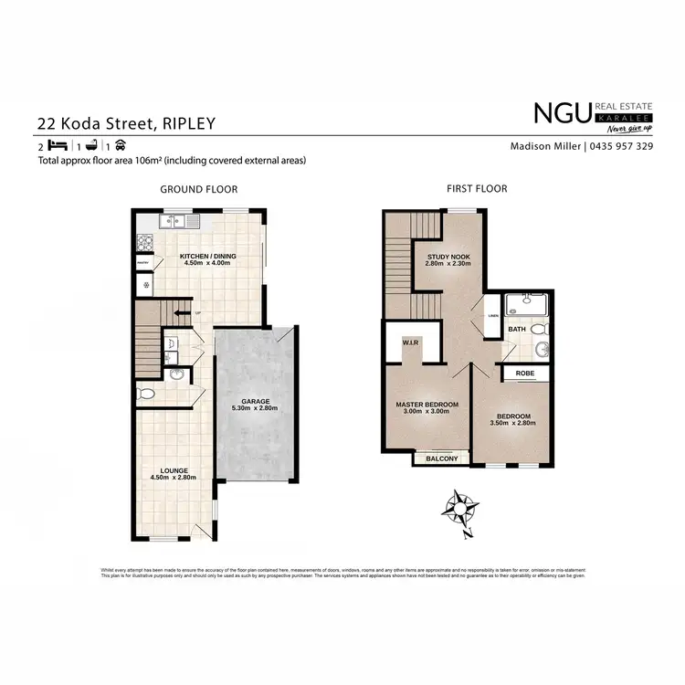Floorplan of Homely townhouse listing, 22 Koda Street, Ripley QLD 4306