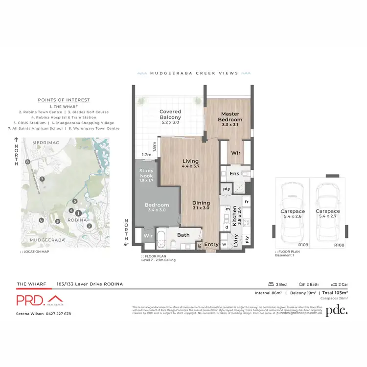 Floorplan of Homely unit listing, 183/133 Laver Drive, Robina QLD 4226