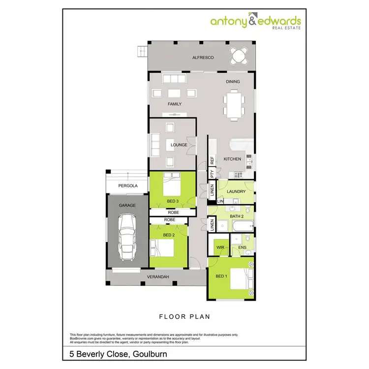 Floorplan of Homely house listing, 5 Beverly Close, Goulburn NSW 2580
