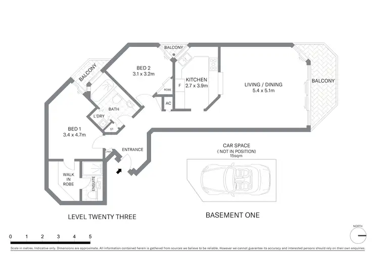 Floorplan of Homely apartment listing, 2302/187 Liverpool Street, Sydney NSW 2000