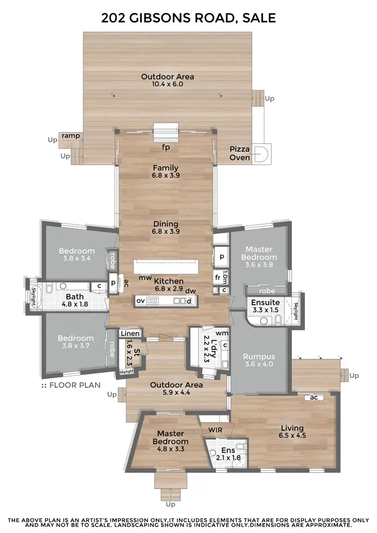 Floorplan of Homely house listing, 202 Gibsons Road, Sale VIC 3850