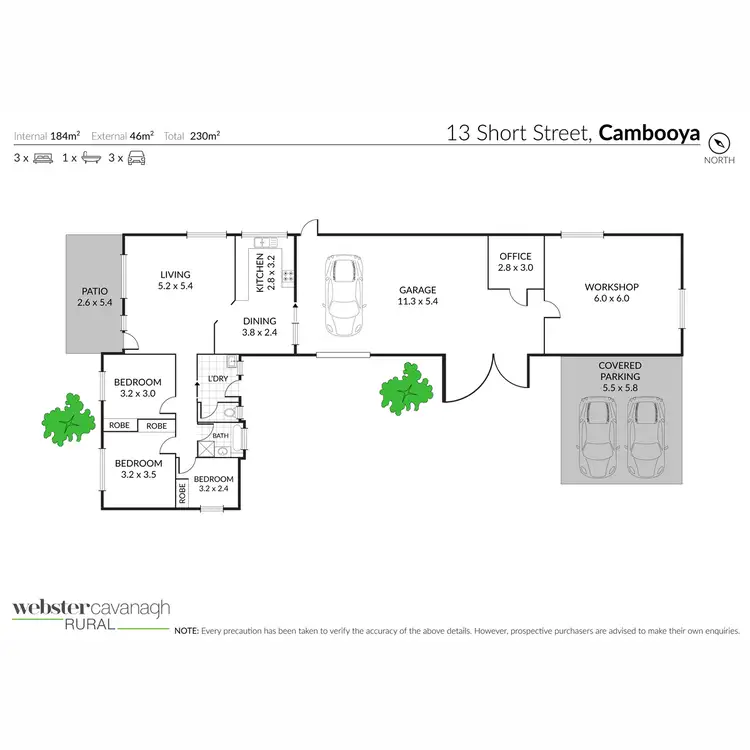 Floorplan of Homely house listing, 13 Short Street, Cambooya QLD 4358