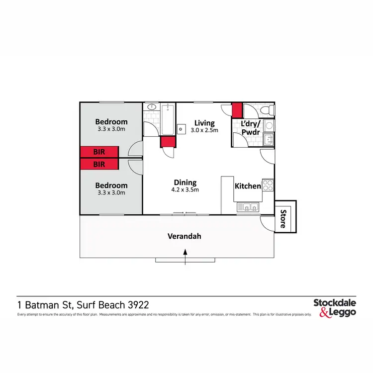 Floorplan of Homely house listing, 1 Batman Street, Surf Beach VIC 3922
