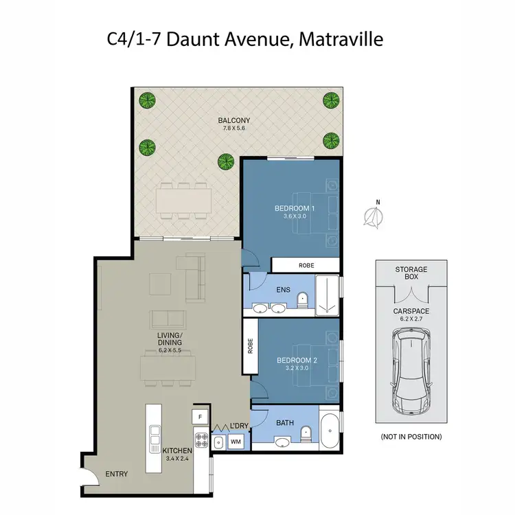 Floorplan of Homely apartment listing, C4/1-7 Daunt Avenue, Matraville NSW 2036
