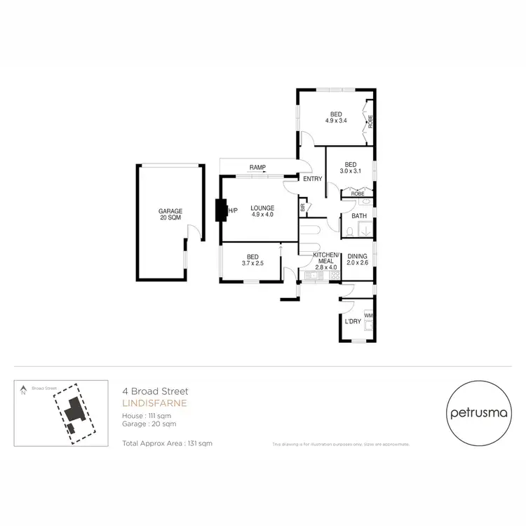 Floorplan of Homely house listing, 4 Broad Street, Lindisfarne TAS 7015