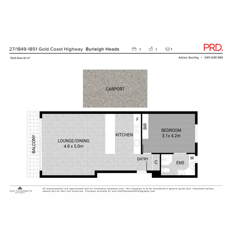 Floorplan of Homely unit listing, 27/1849-1851 Gold Coast Highway, Burleigh Heads QLD 4220