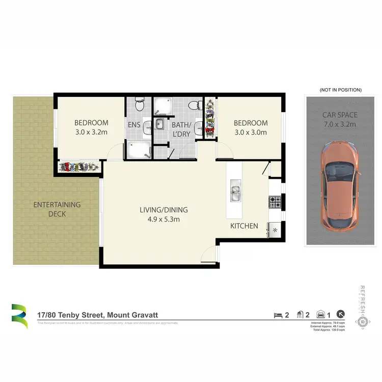 Floorplan of Homely unit listing, 17/80 Tenby Street, Mount Gravatt QLD 4122