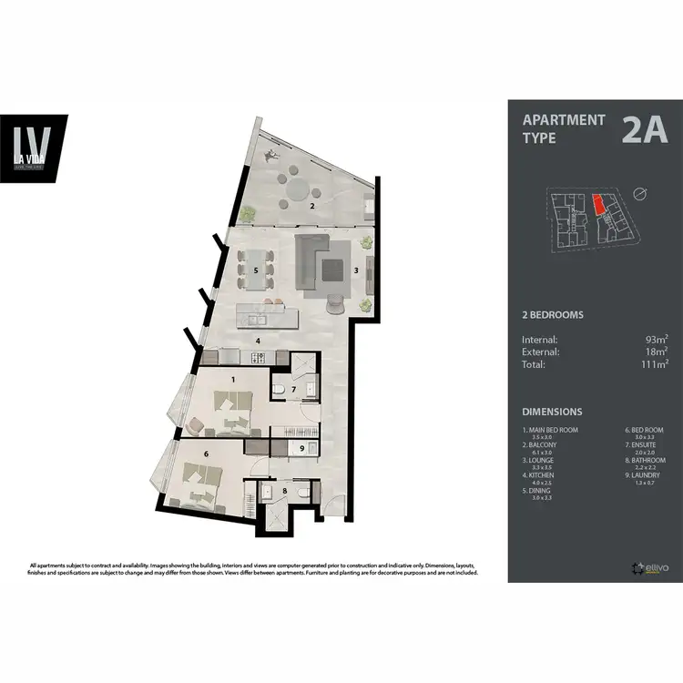 Floorplan of Homely apartment listing, 1201/27 Commercial Road, Newstead QLD 4006