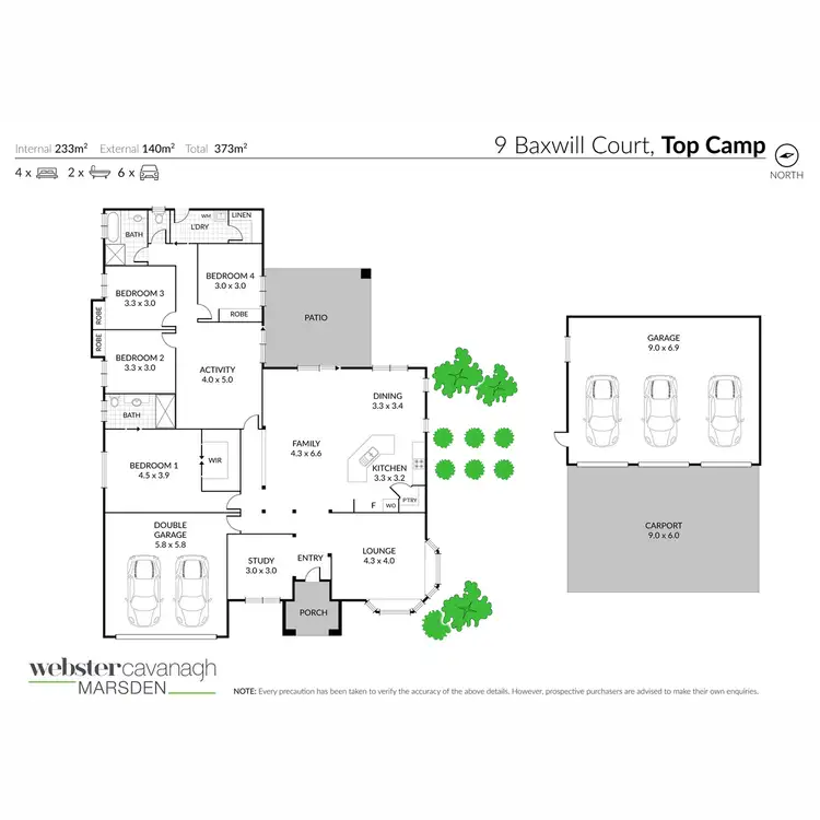 Floorplan of Homely house listing, 9 Baxwill Court, Top Camp QLD 4350
