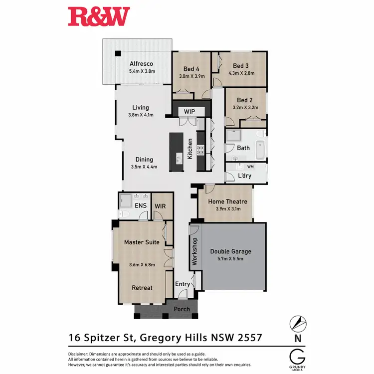 Floorplan of Homely house listing, 16 Spitzer Street, Gregory Hills NSW 2557