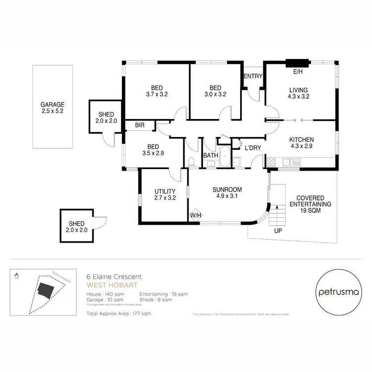 Floorplan of Homely house listing, 6 Elaine Crescent, West Hobart TAS 7000