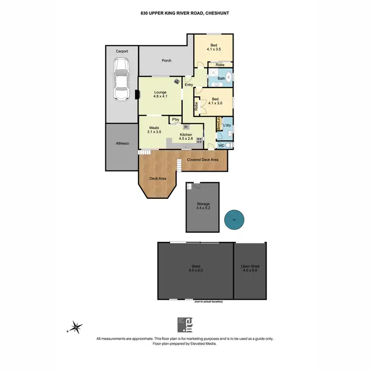 Floorplan of Homely rural property listing, 830 Upper King River Road, Cheshunt VIC 3678