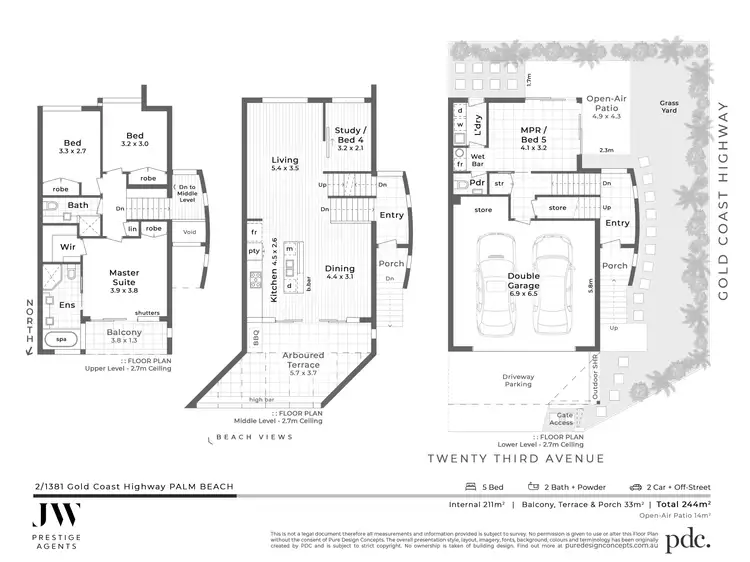 Floorplan of Homely villa listing, 2/1381 Gold Coast Highway, Palm Beach QLD 4221