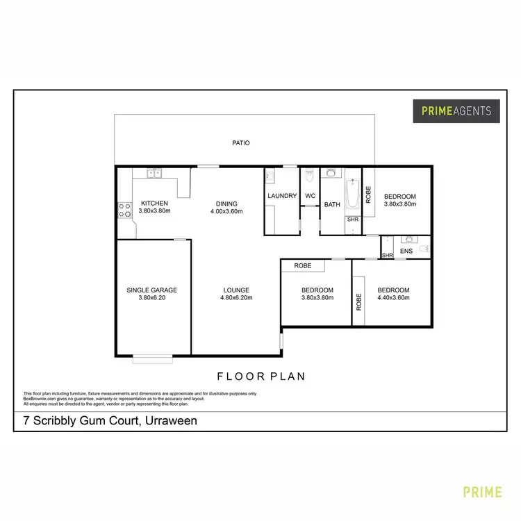 Floorplan of Homely house listing, 7 Scribbly Gum Court, Urraween QLD 4655
