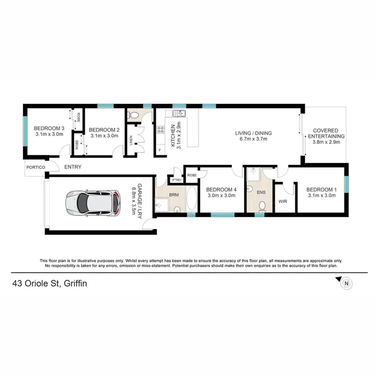 Floorplan of Homely house listing, 43 Oriole Street, Griffin QLD 4503