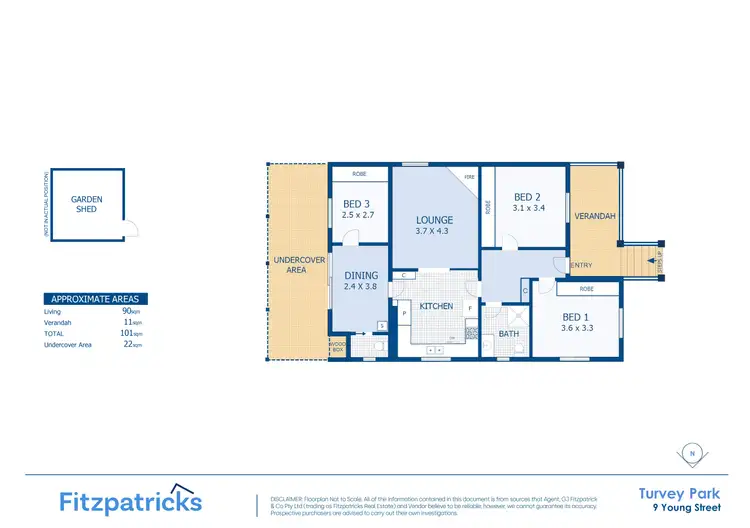 Floorplan of Homely house listing, 9 Young Street, Turvey Park NSW 2650