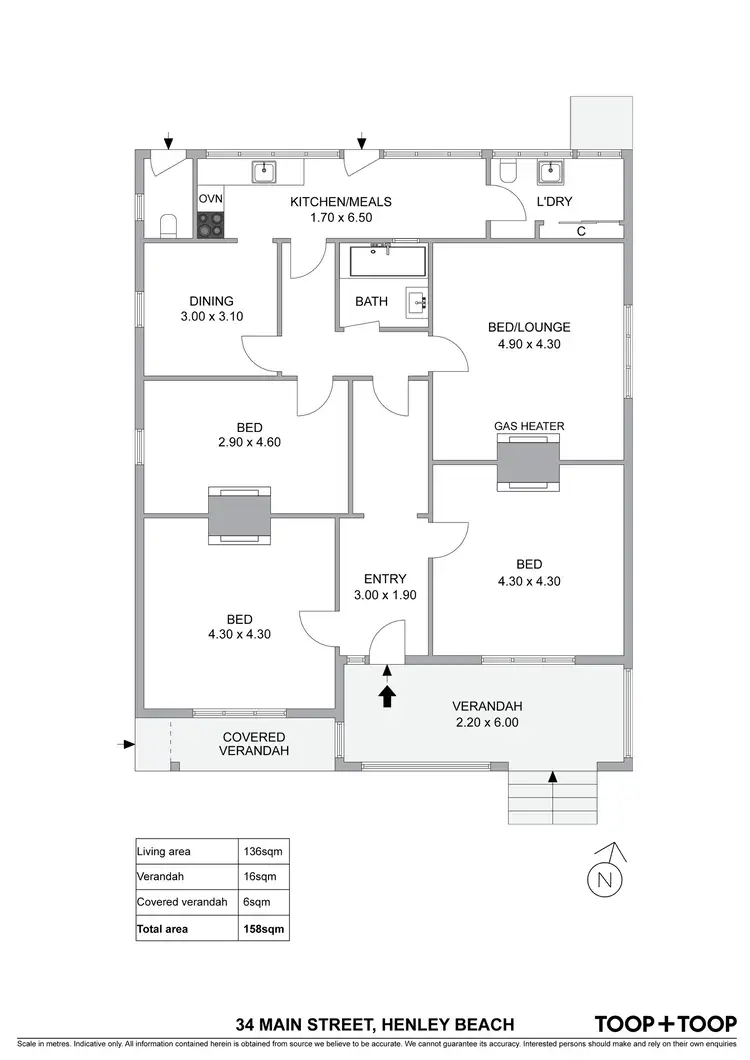 Floorplan of Homely house listing, 34 Main Street, Henley Beach SA 5022