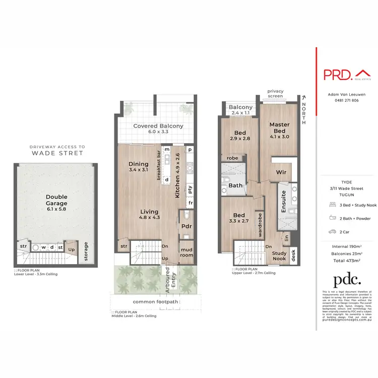 Floorplan of Homely townhouse listing, 3/11 Wade Street, Tugun QLD 4224