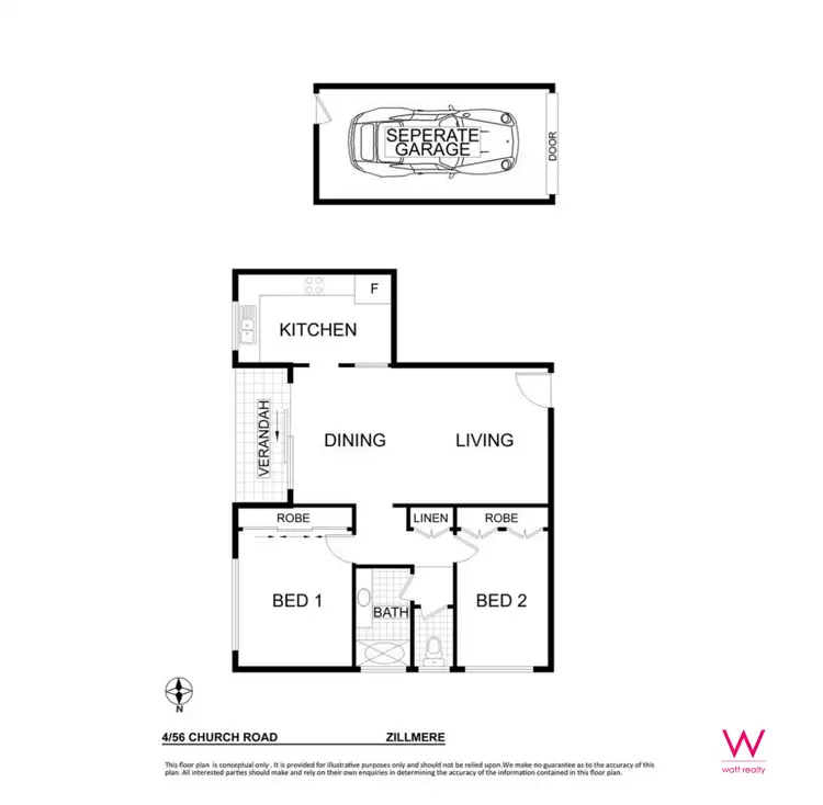 Floorplan of Homely unit listing, 4/56 Church Road, Zillmere QLD 4034