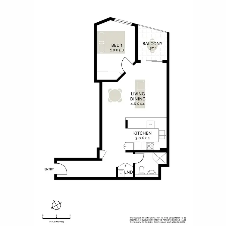 Floorplan of Homely apartment listing, 403/1-5 Randle Street, Surry Hills NSW 2010