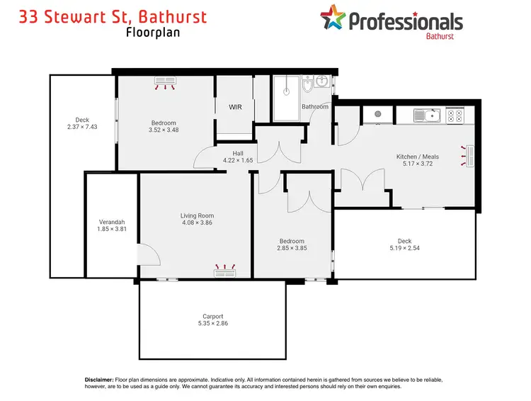 Floorplan of Homely house listing, 33 Stewart Street, Bathurst NSW 2795