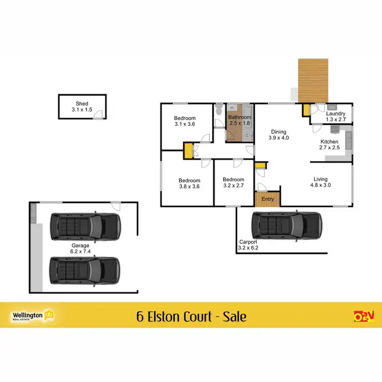 Floorplan of Homely house listing, 6 Elston Court, Sale VIC 3850