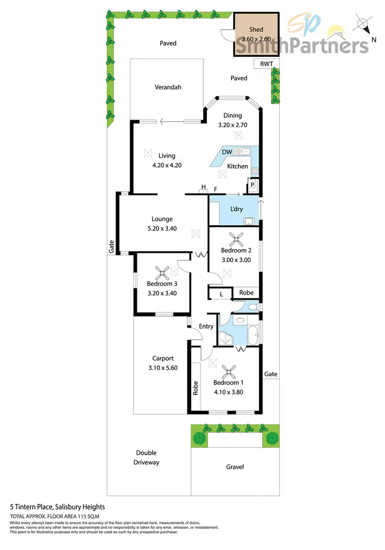 Floorplan of Homely house listing, 5 Tintern Place, Salisbury Heights SA 5109