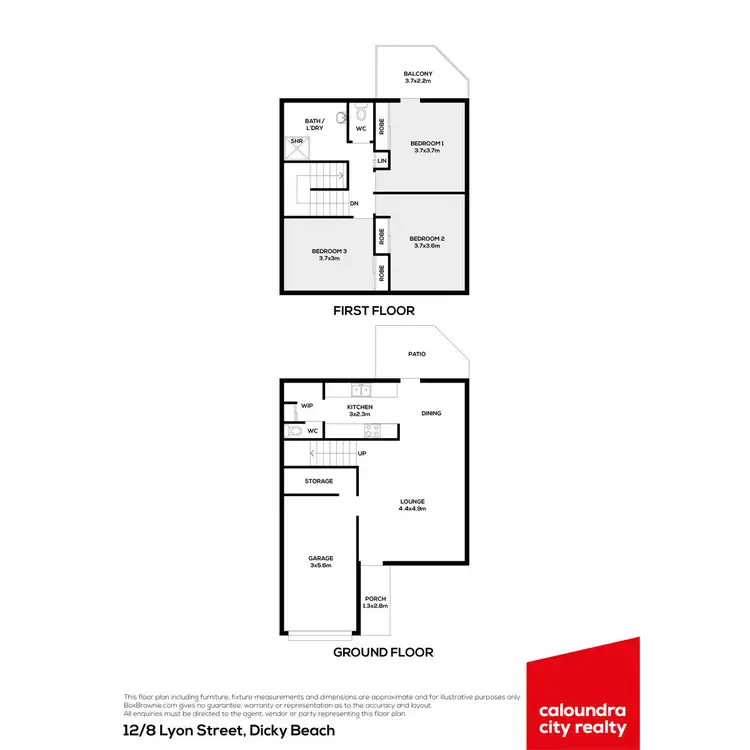 Floorplan of Homely unit listing, 12/8 Lyon Street, Dicky Beach QLD 4551