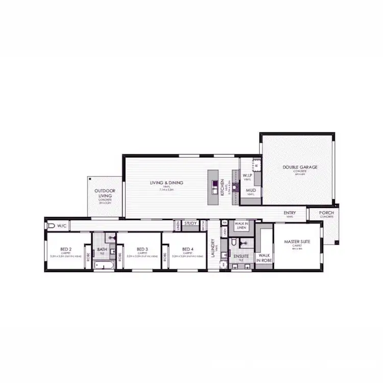 Floorplan of Homely townhouse listing, 3/47 McNulty Drive, Traralgon VIC 3844