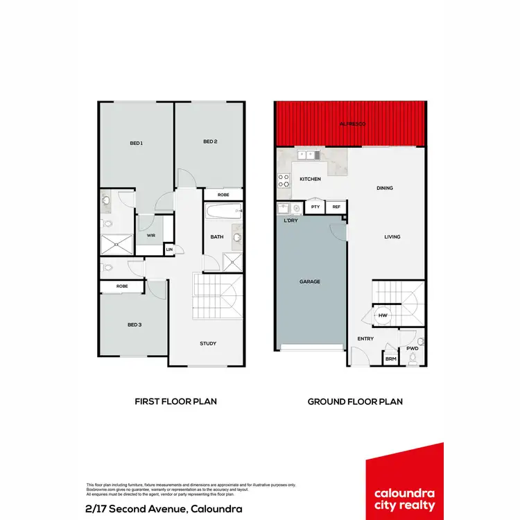 Floorplan of Homely townhouse listing, 2/17 Second Avenue, Caloundra QLD 4551