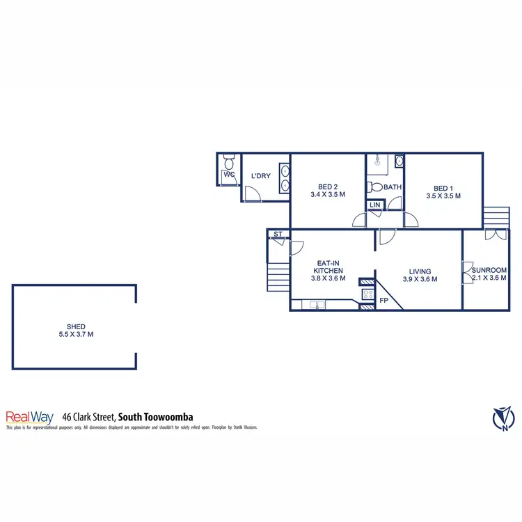 Floorplan of Homely house listing, 46 Clark Street, South Toowoomba QLD 4350