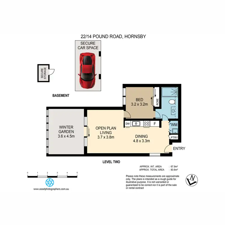 Floorplan of Homely apartment listing, 22/14 Pound Road, Hornsby NSW 2077