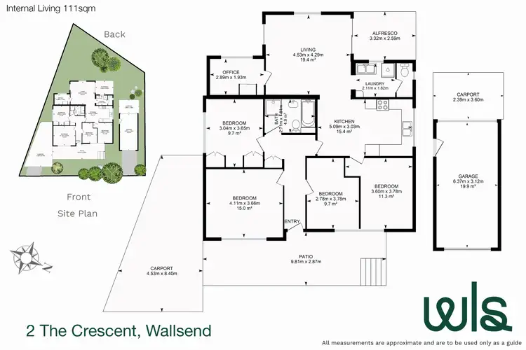 Floorplan of Homely house listing, 2 The Crescent, Wallsend NSW 2287