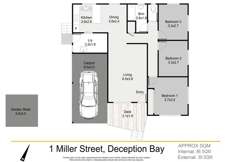 Floorplan of Homely house listing, 1 Miller Street, Deception Bay QLD 4508