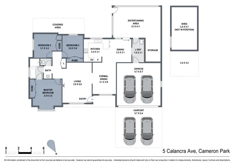 Floorplan of Homely house listing, 5 Calancra Avenue, Cameron Park NSW 2285