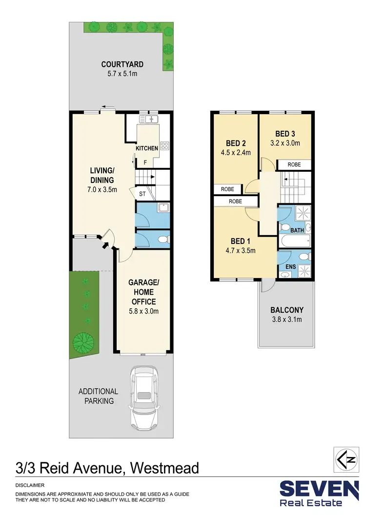 Floorplan of Homely townhouse listing, 3/3 Reid Avenue, Westmead NSW 2145