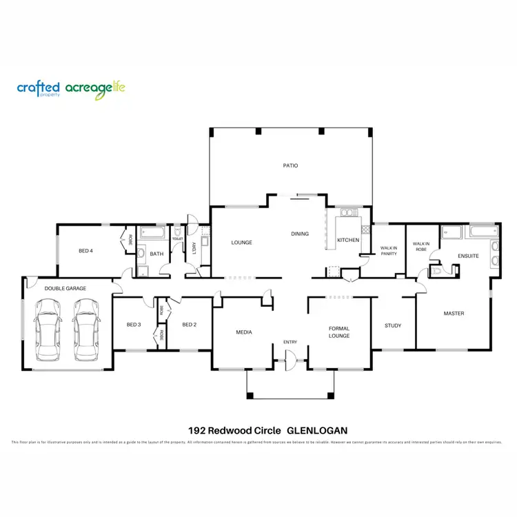 Floorplan of Homely rural property listing, 192 Redwood Circle, Glenlogan QLD 4280