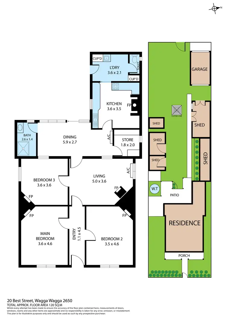 Floorplan of Homely house listing, 20 Best Street, Wagga Wagga NSW 2650