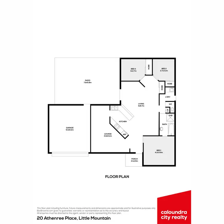Floorplan of Homely house listing, 20 Athenree Place, Little Mountain QLD 4551