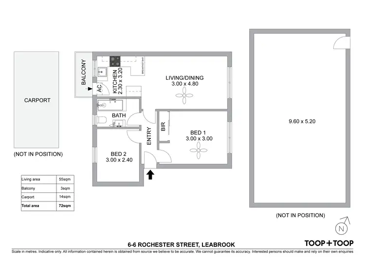 Floorplan of Homely unit listing, 6/6 Rochester Street, Leabrook SA 5068