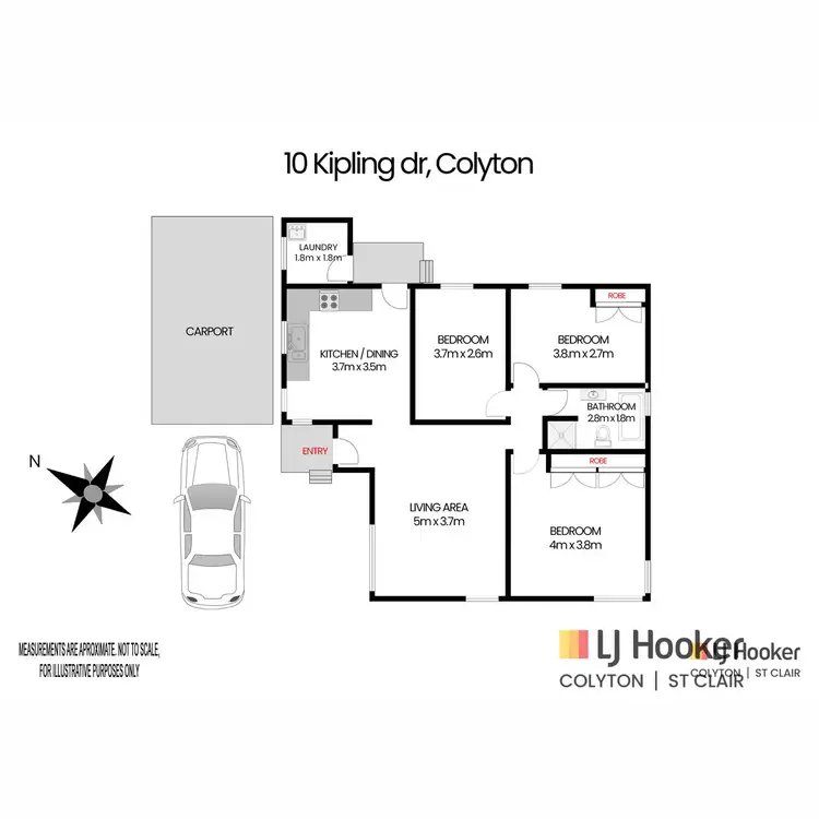 Floorplan of Homely house listing, 10 Kipling Drive, Colyton NSW 2760