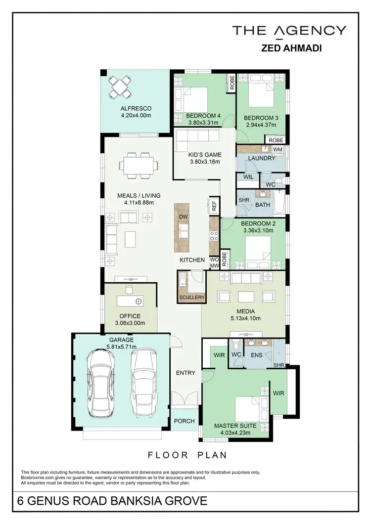 Floorplan of Homely house listing, 6 Genus Road, Banksia Grove WA 6031