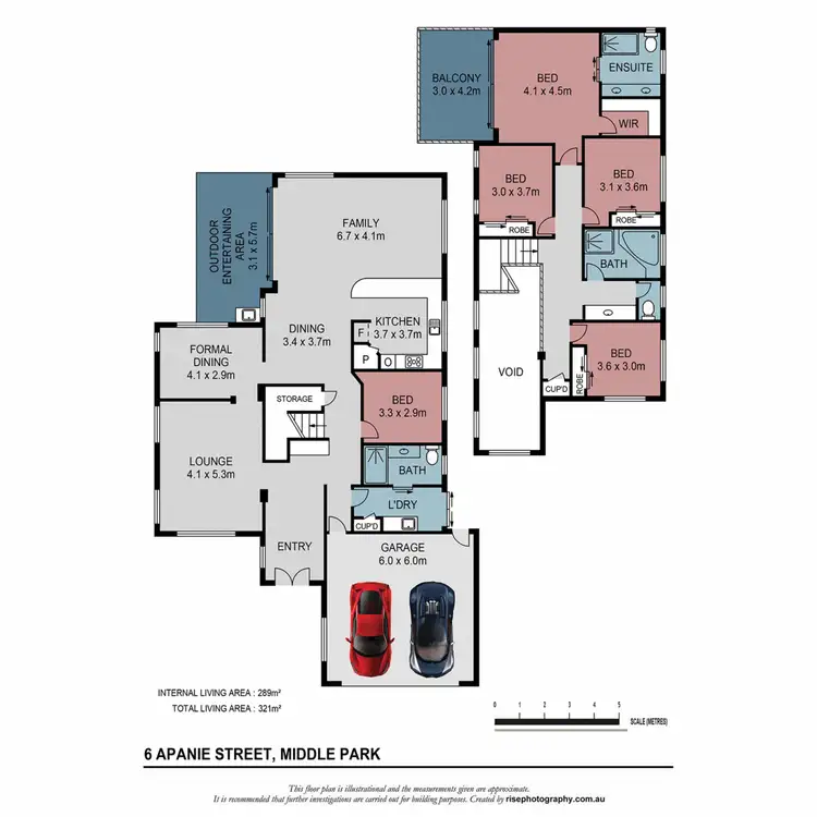 Floorplan of Homely house listing, 6 Apanie Street, Middle Park QLD 4074
