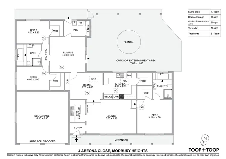 Floorplan of Homely house listing, 4 Abeona Close, Modbury Heights SA 5092