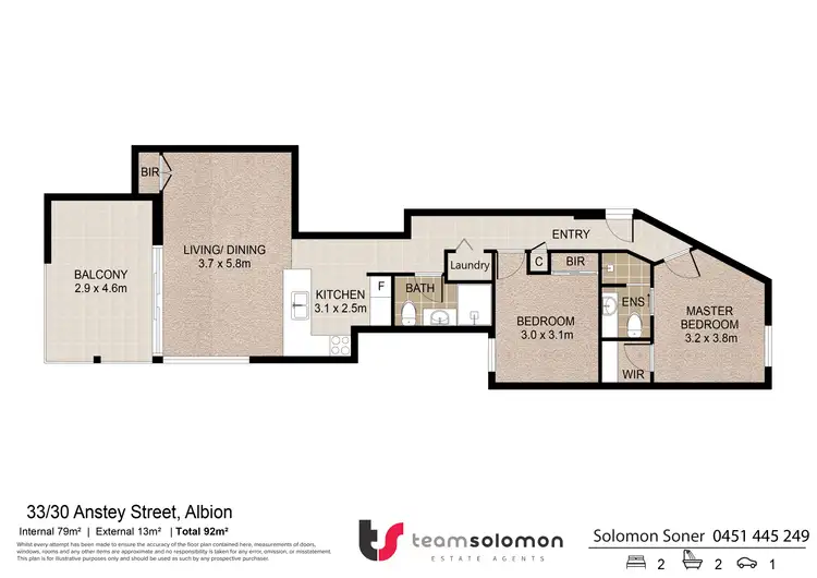 Floorplan of Homely unit listing, 33/30 Anstey Street, Albion QLD 4010