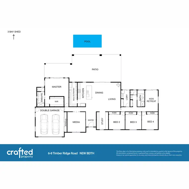 Floorplan of Homely rural property listing, 6 Timber Ridge Road, New Beith QLD 4124